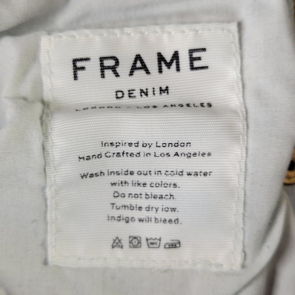 Frame Le Skinny de Jeanne Jeans Women Sz 29 31X29 Scooped Frayed Hem Distressed - Picture 7 of 14